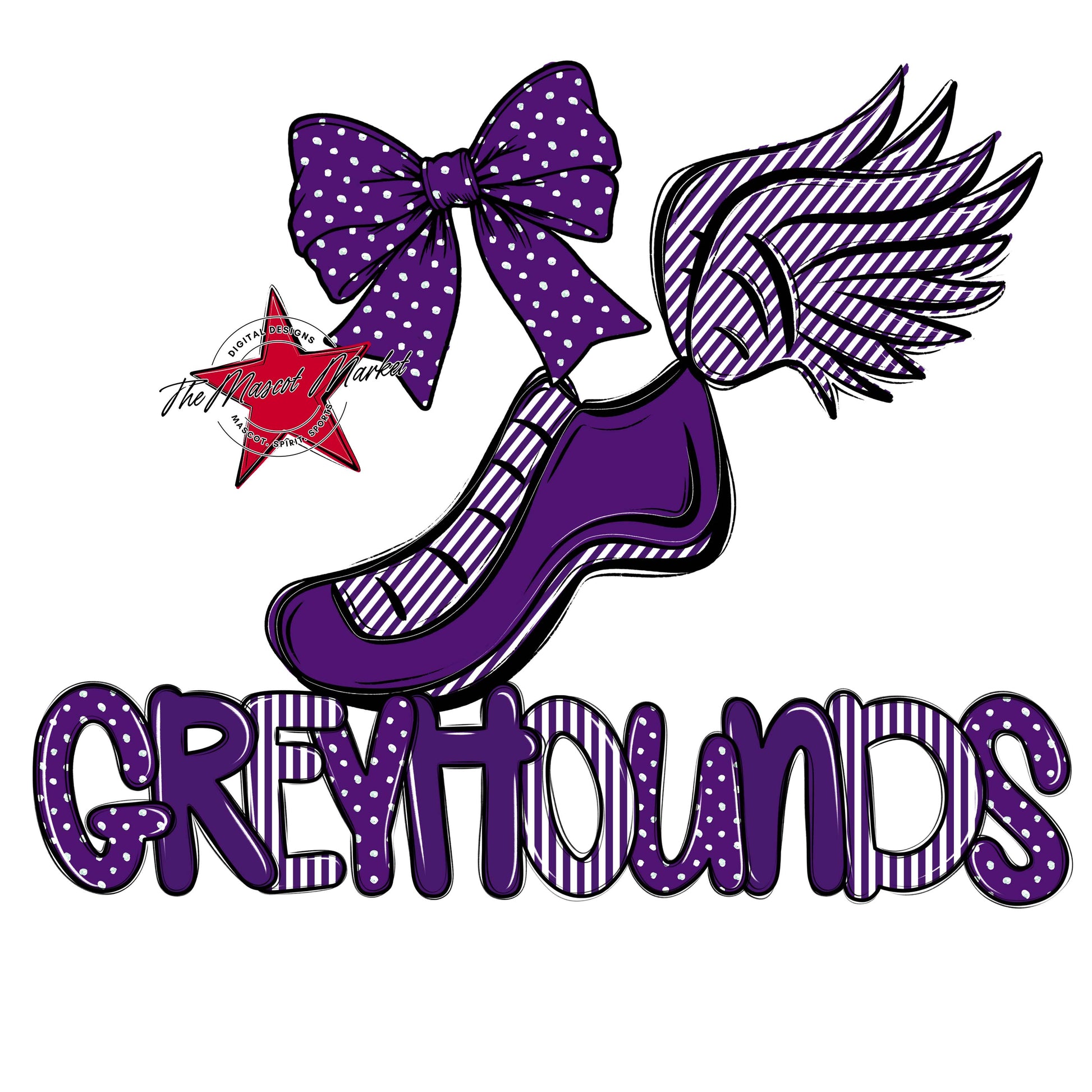 Greyhounds Track Spirit Design-Purple