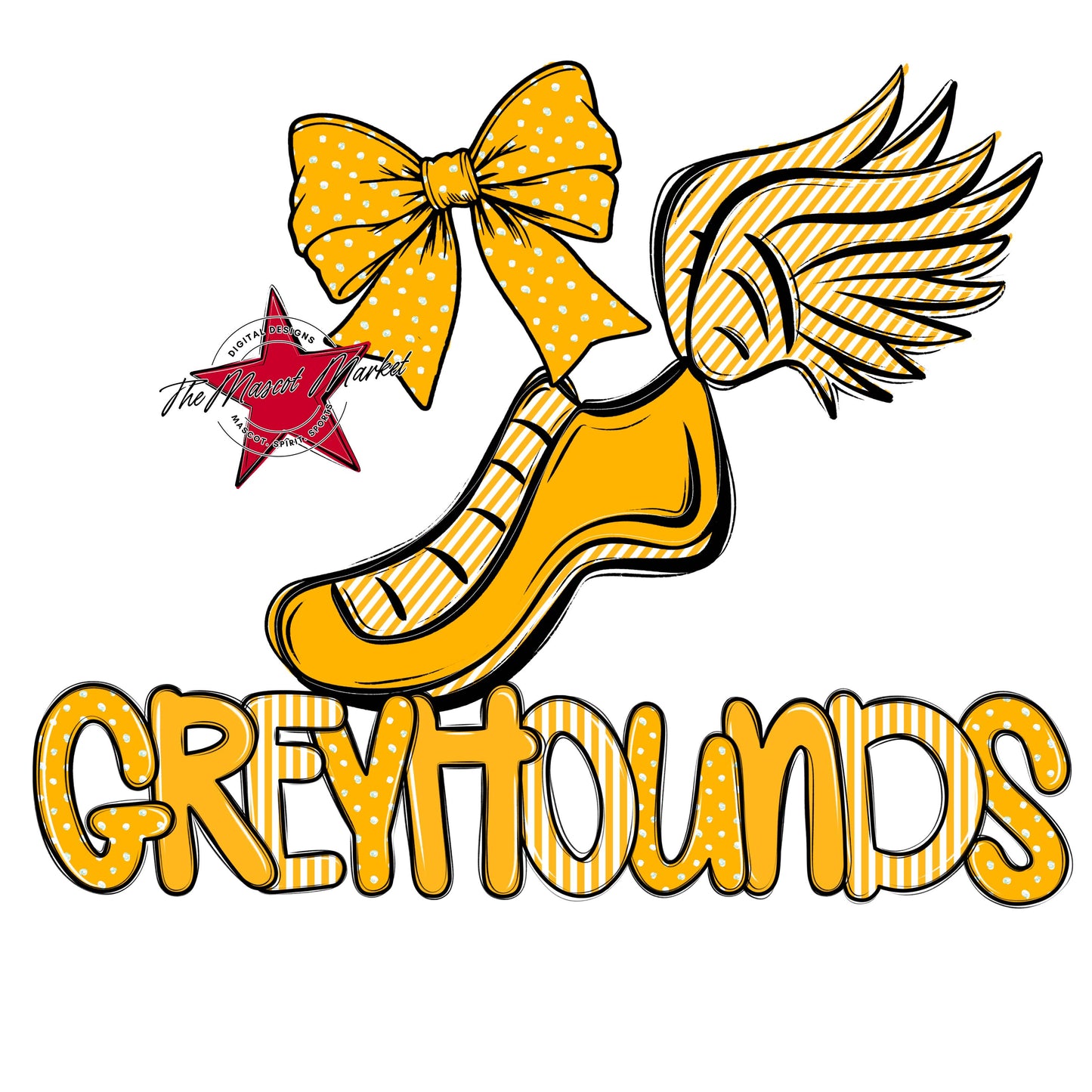 Greyhounds Track Spirit Design-Yellow