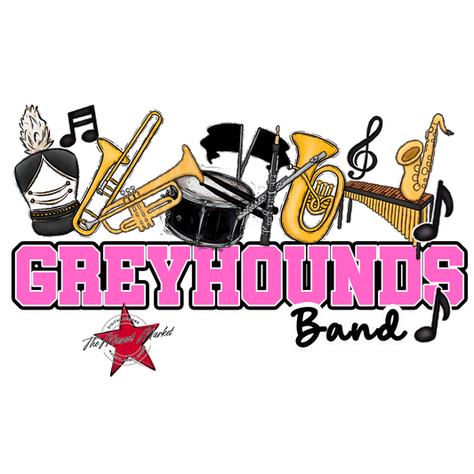 Greyhounds Varsity Band-Baby Pink