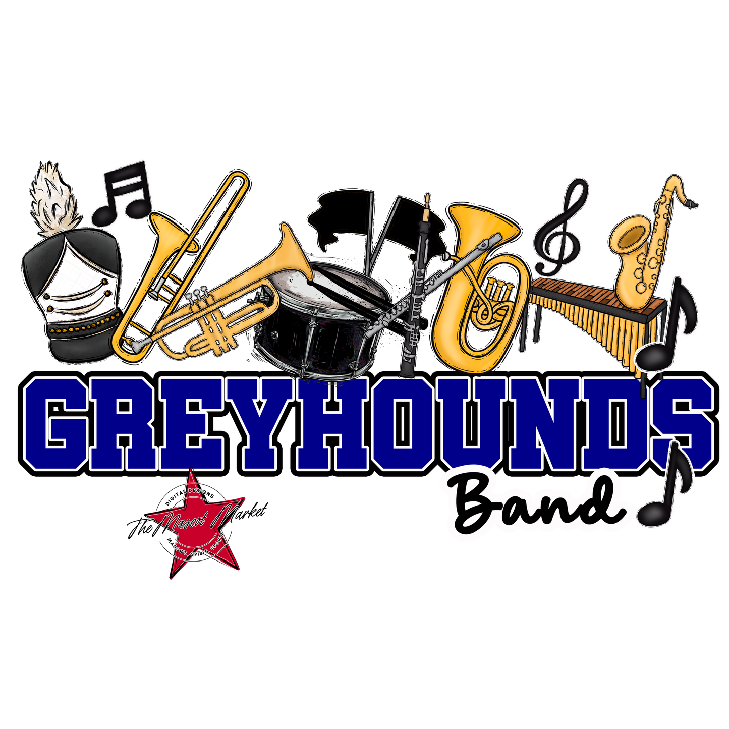 Greyhounds Varsity Band-Blue