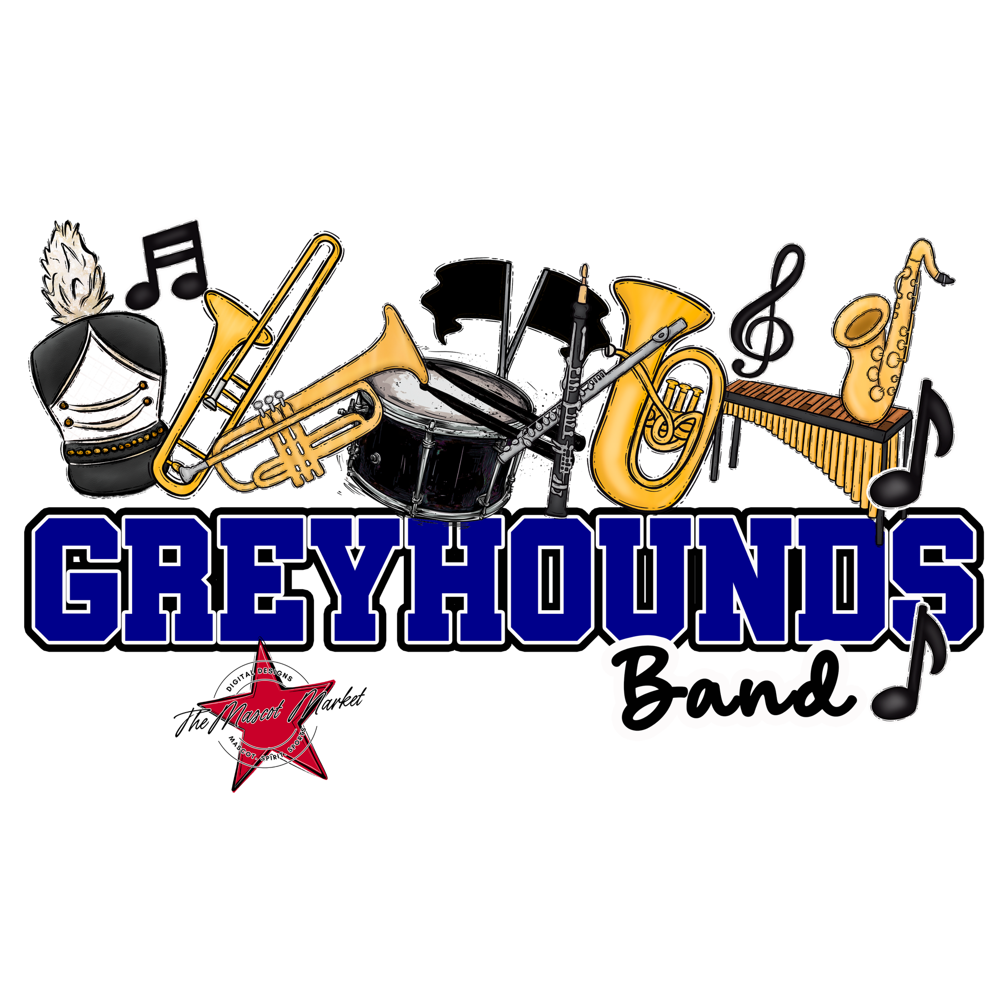 Greyhounds Varsity Band-Blue