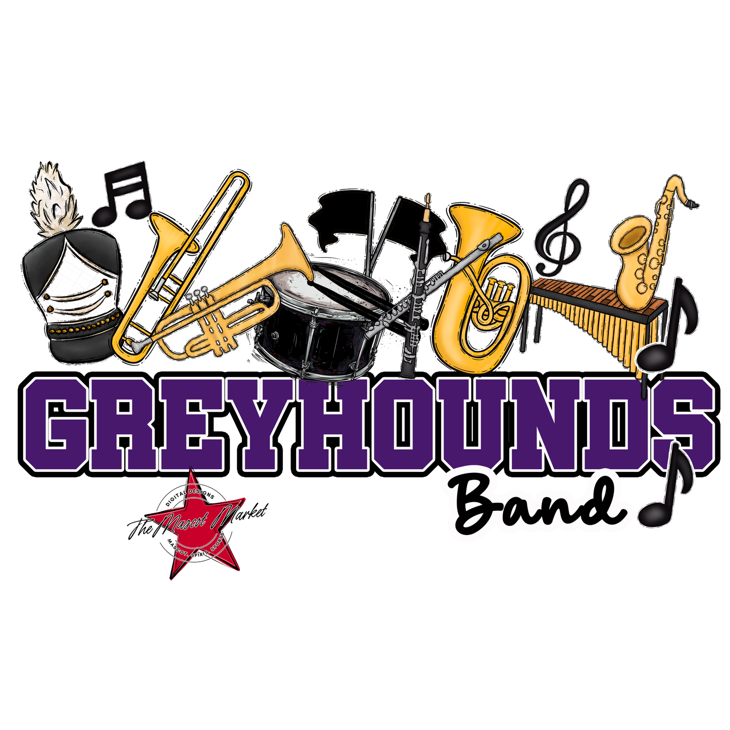Greyhounds Varsity Band-Purple