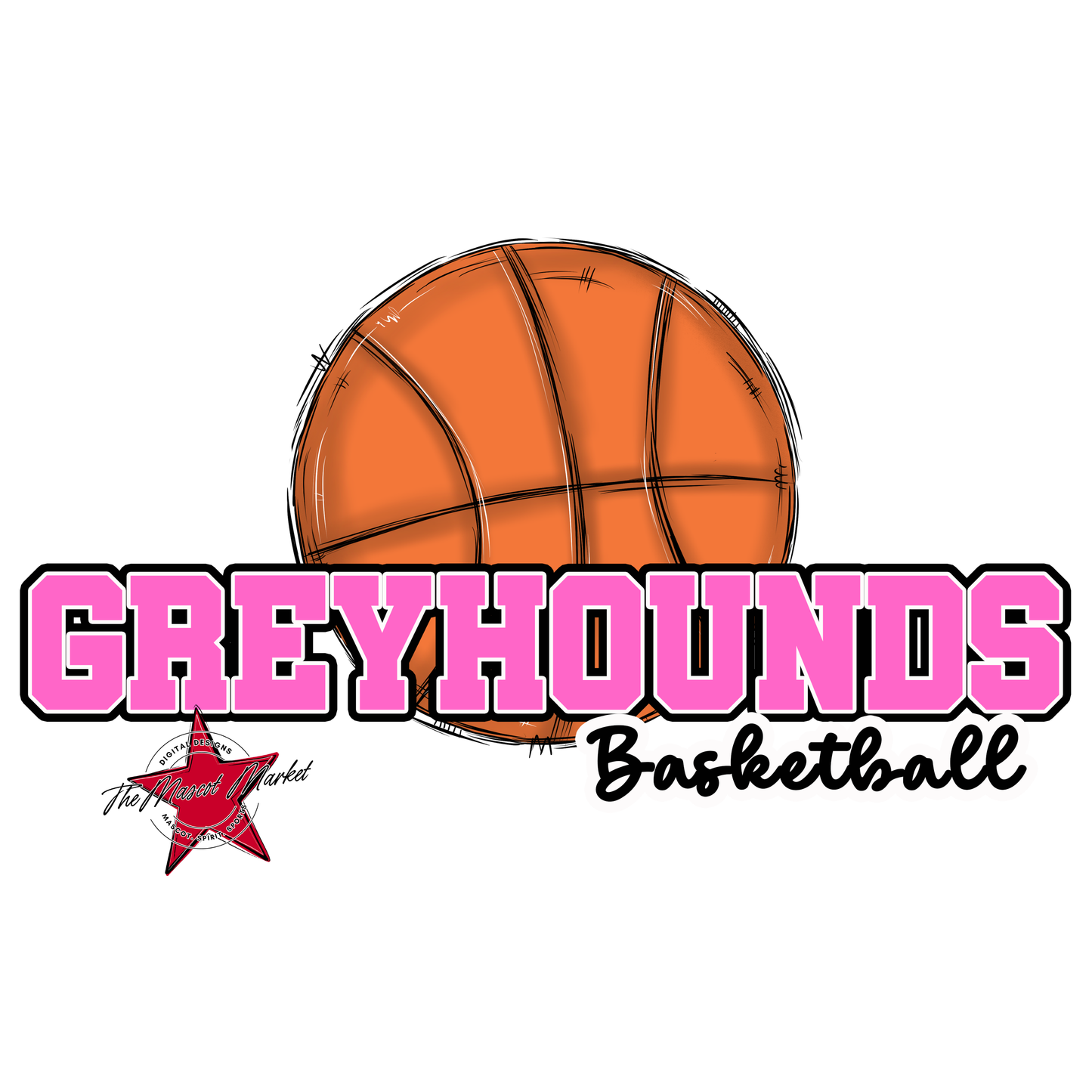 Greyhounds Varsity Basketball-Baby Pink
