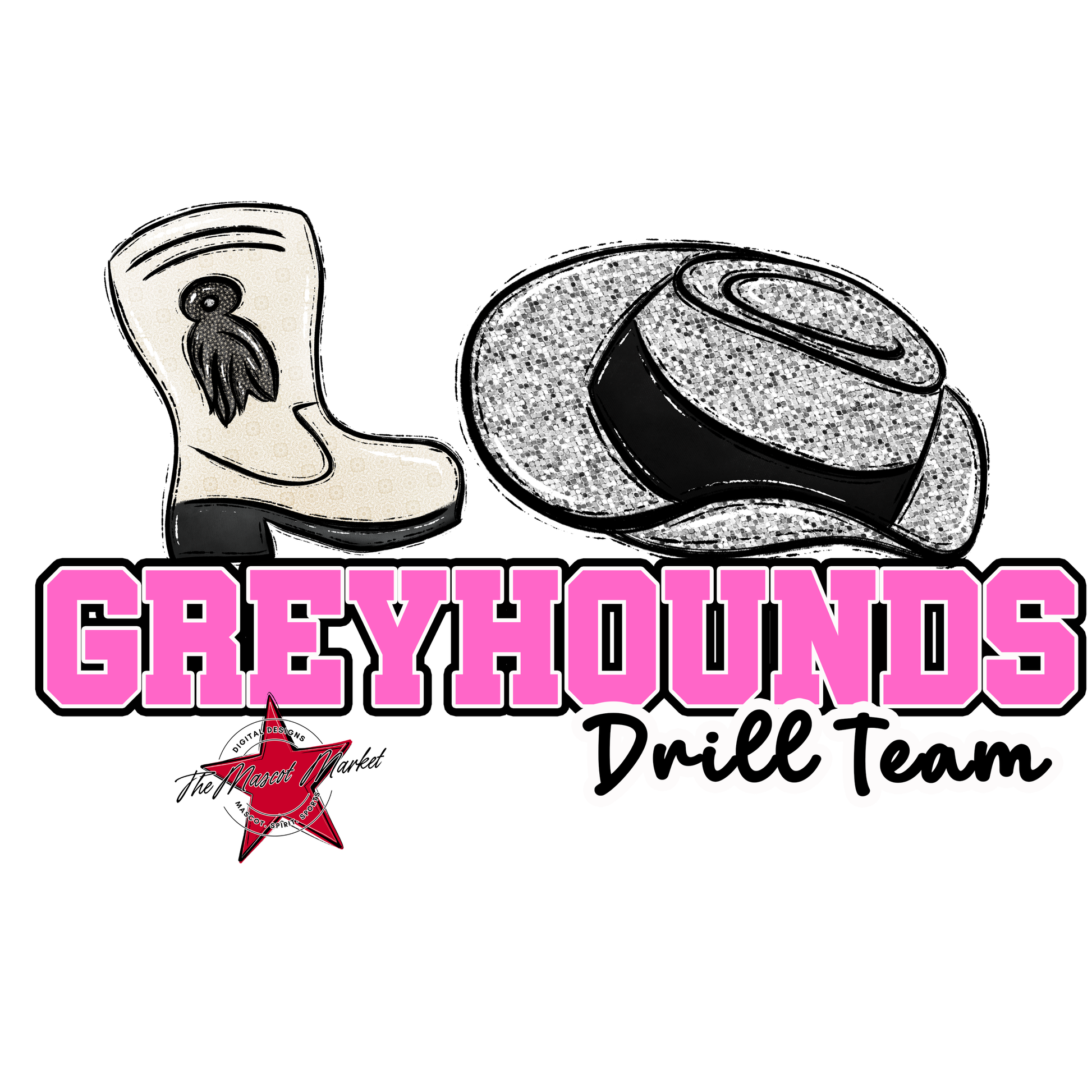 Greyhounds Varsity Drillteam-Baby Pink