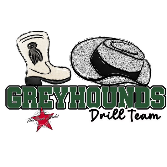 Greyhounds Varsity Drillteam-Green