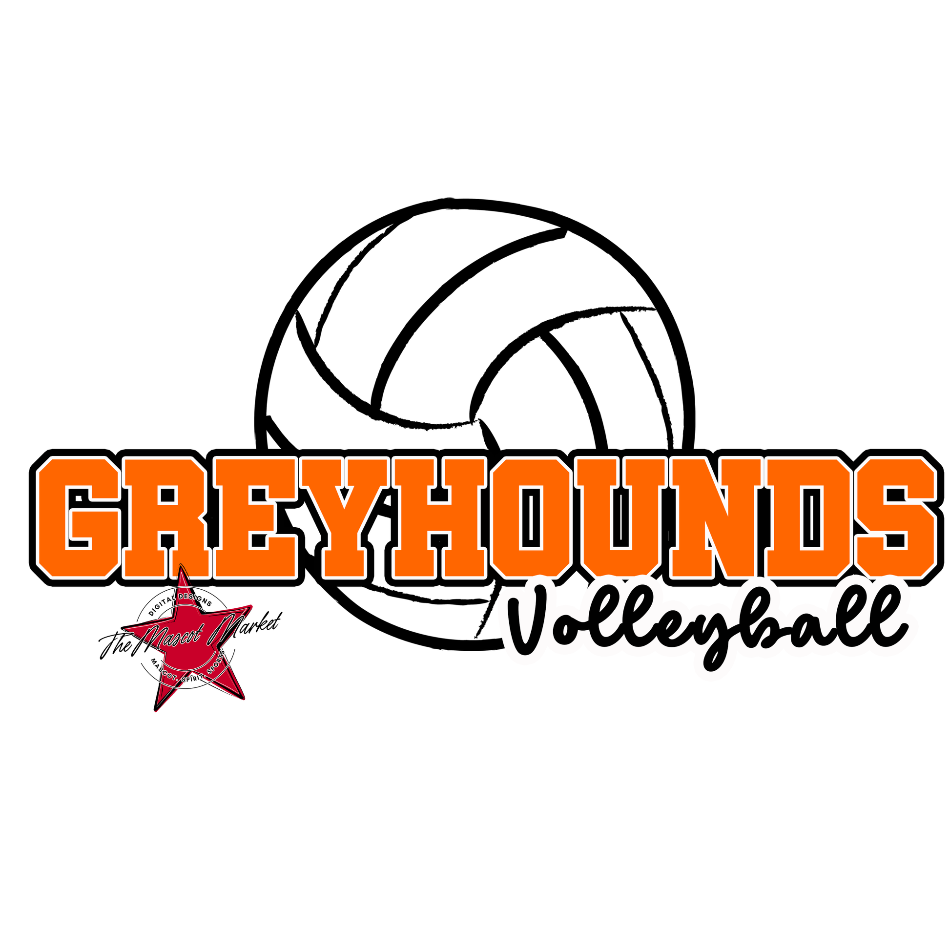 Greyhounds Varsity Volleyball-Orange