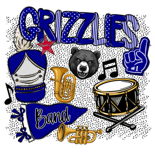 Grizzlies Band Spirit-Blue