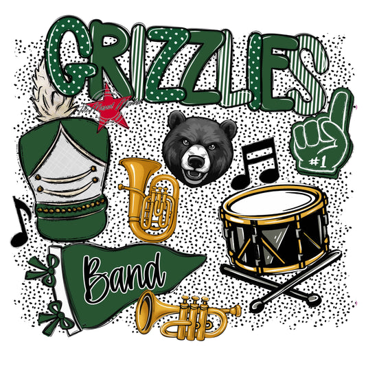 Grizzlies Band Spirit-Green