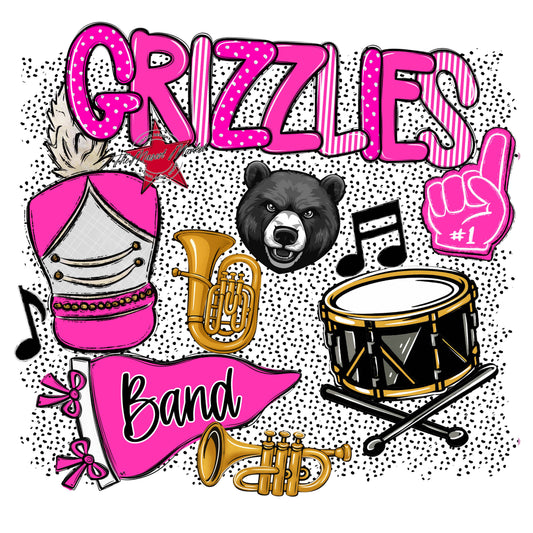 Grizzlies Band Spirit-Pink