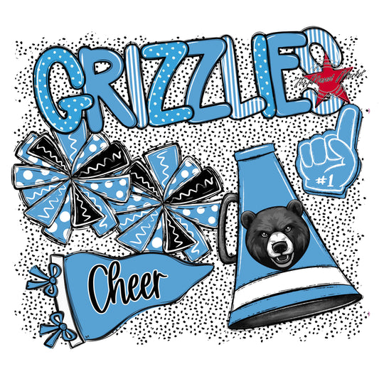 Grizzlies Cheer Spirit-Carolina Blue