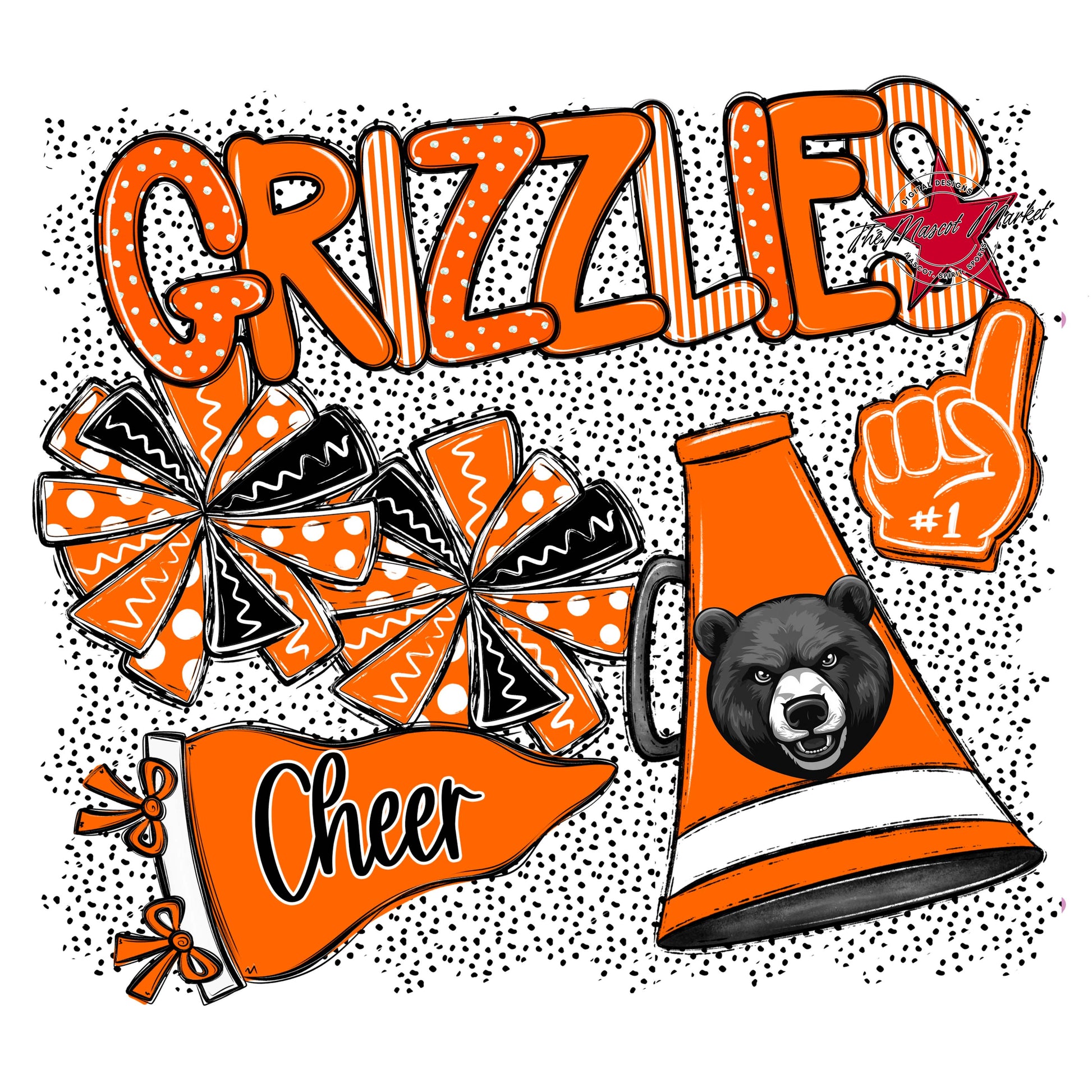 Grizzlies Cheer Spirit-Orange