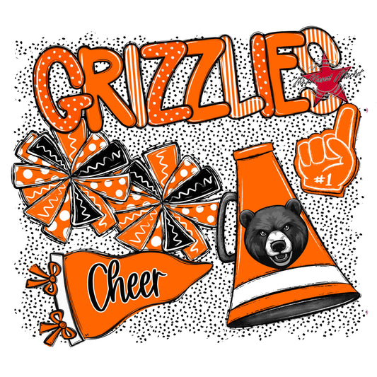 Grizzlies Cheer Spirit-Orange