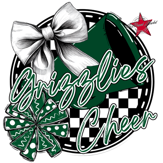 Grizzlies Circle Cheer Design-Green