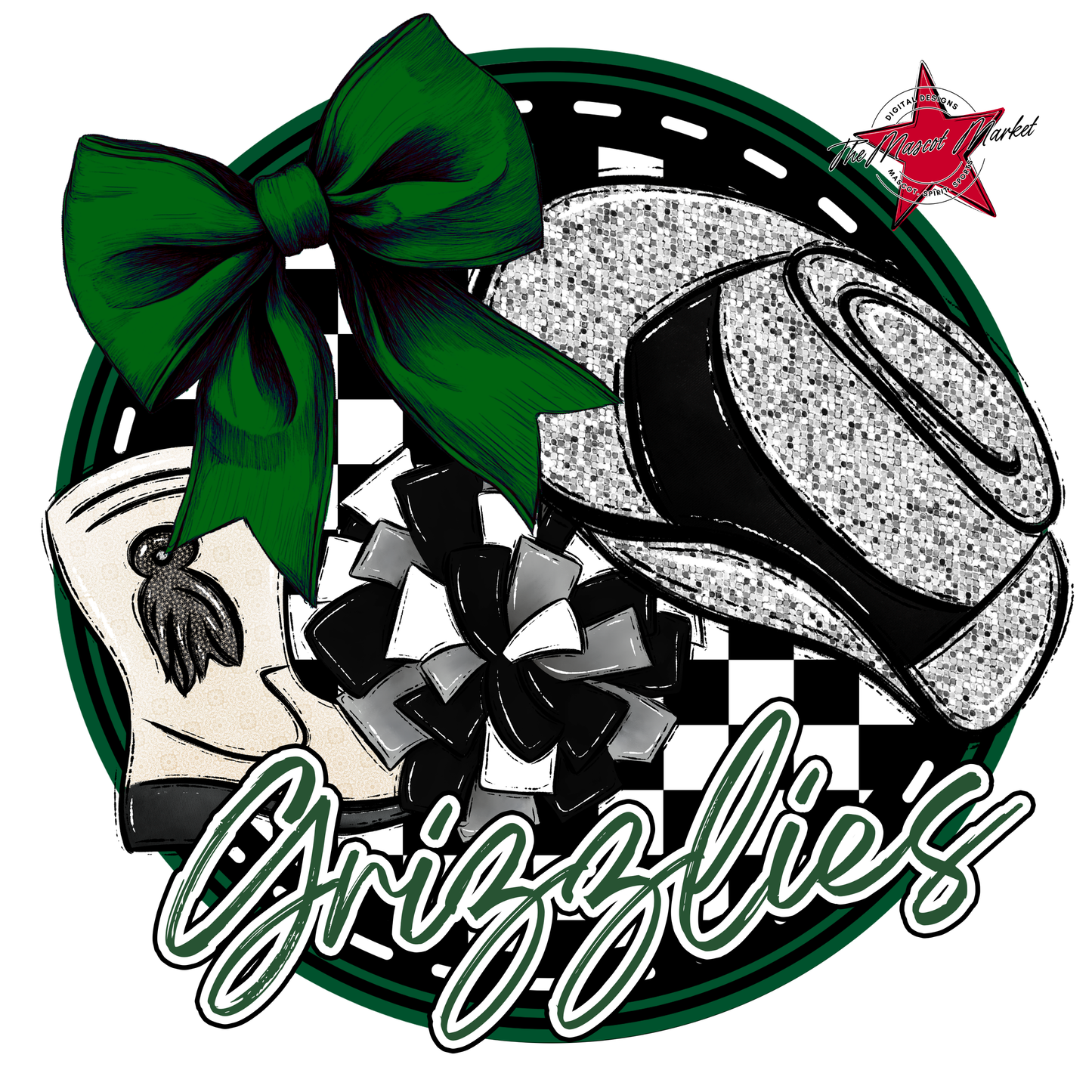 Grizzlies Circle Drillteam Design-Green