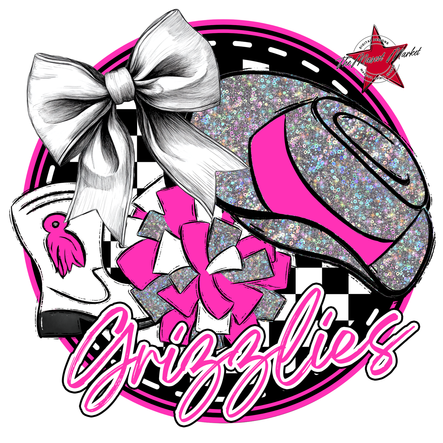 Grizzlies Circle Drillteam Design-Pink