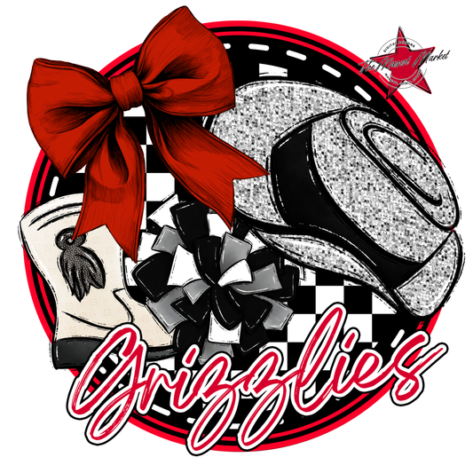 Grizzlies Circle Drillteam Design-Red