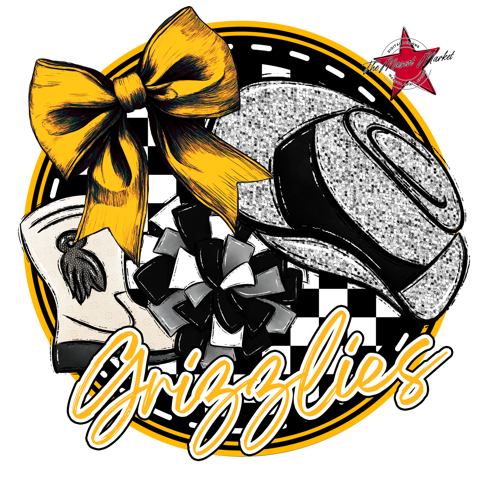 Grizzlies Circle Drillteam Design-Yellow