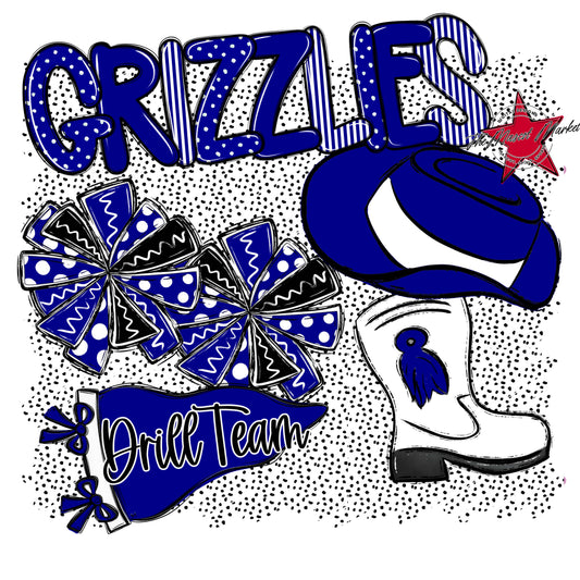 Grizzlies Drillteam Spirit-Blue