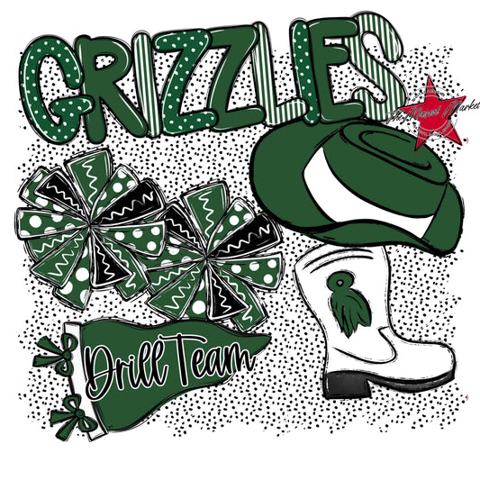 Grizzlies Drillteam Spirit-Green