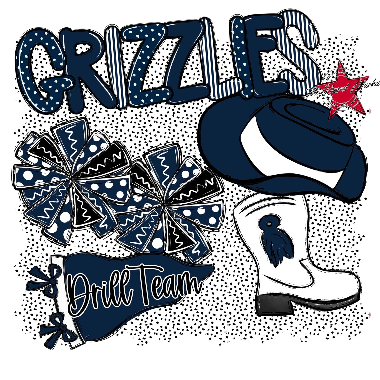 Grizzlies Drillteam Spirit-Navy