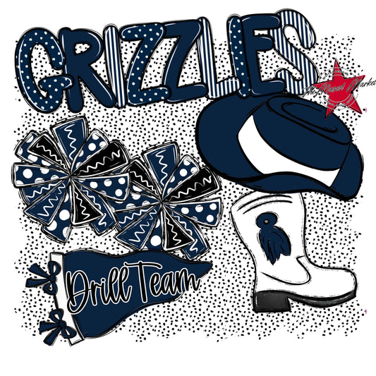Grizzlies Drillteam Spirit-Navy