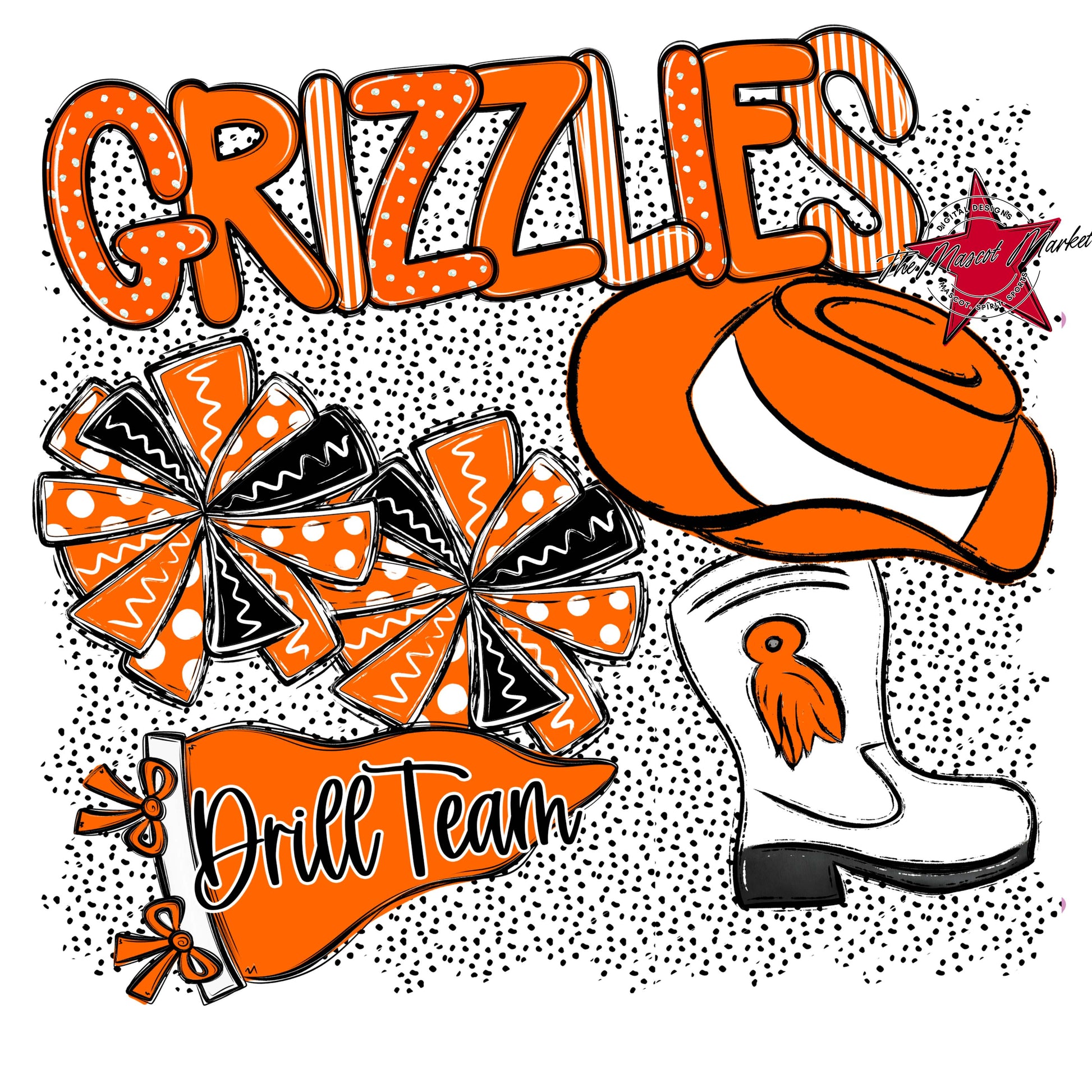 Grizzlies Drillteam Spirit-Orange