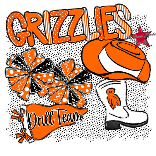 Grizzlies Drillteam Spirit-Orange