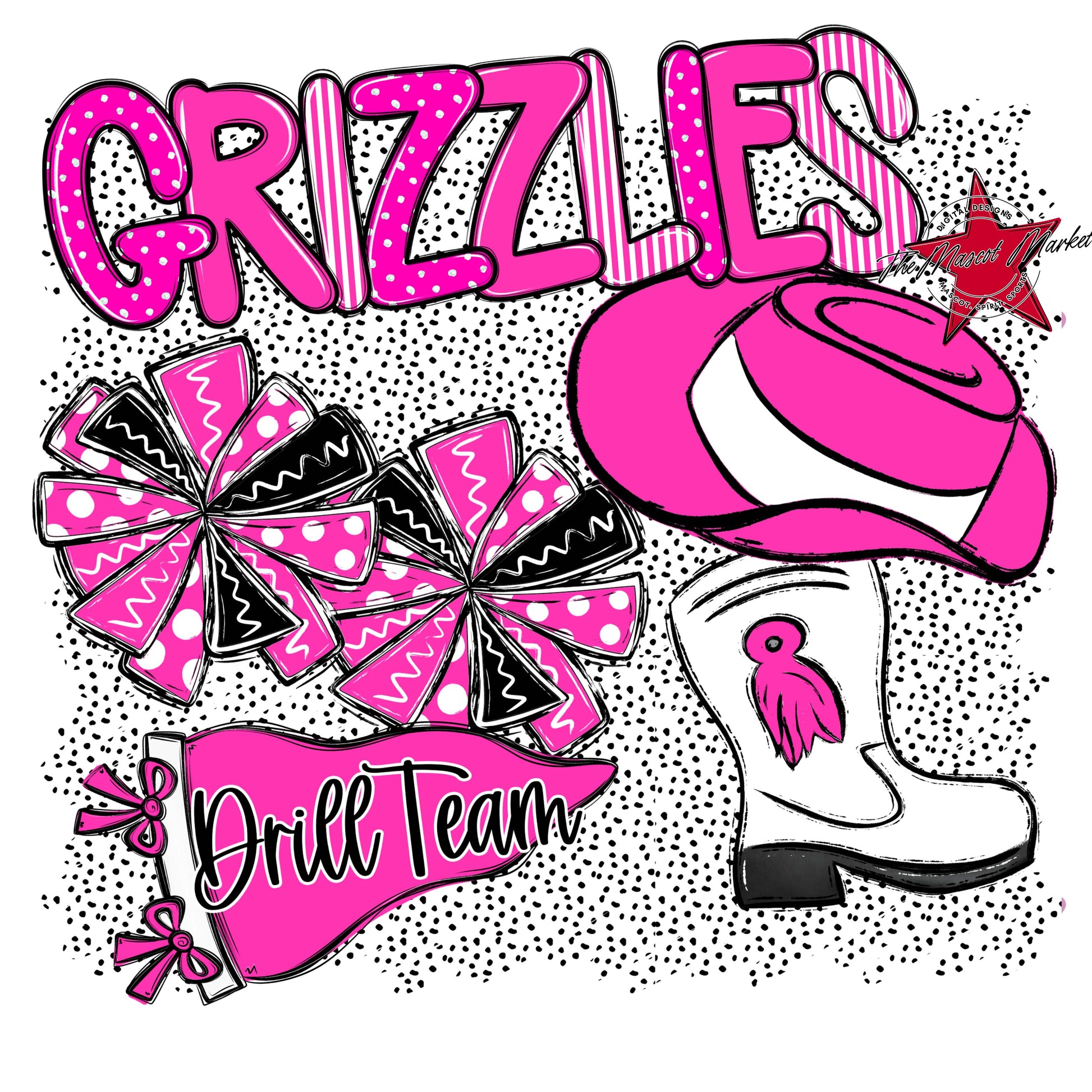 Grizzlies Drillteam Spirit-Pink