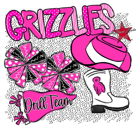 Grizzlies Drillteam Spirit-Pink