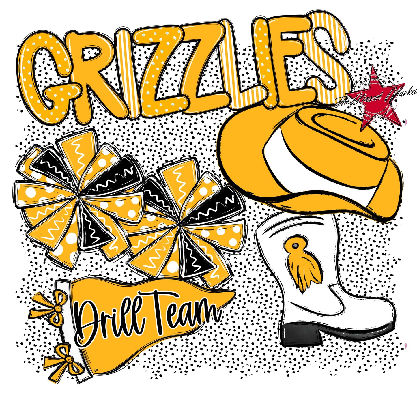 Grizzlies Drillteam Spirit-Yellow