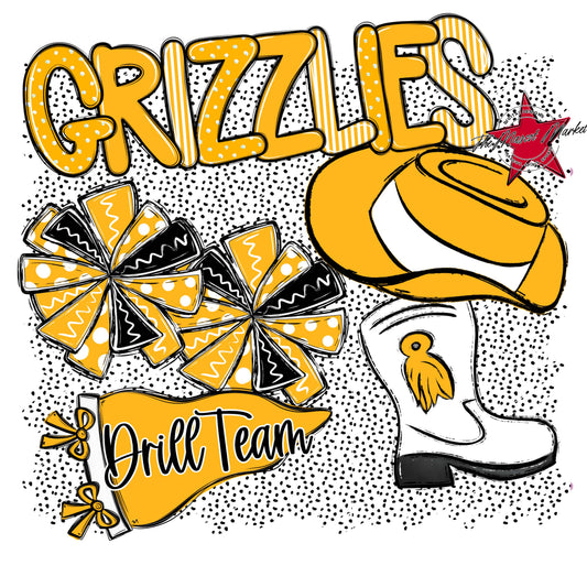 Grizzlies Drillteam Spirit-Yellow