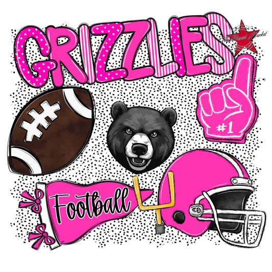 Grizzlies Football Spirit-Pink
