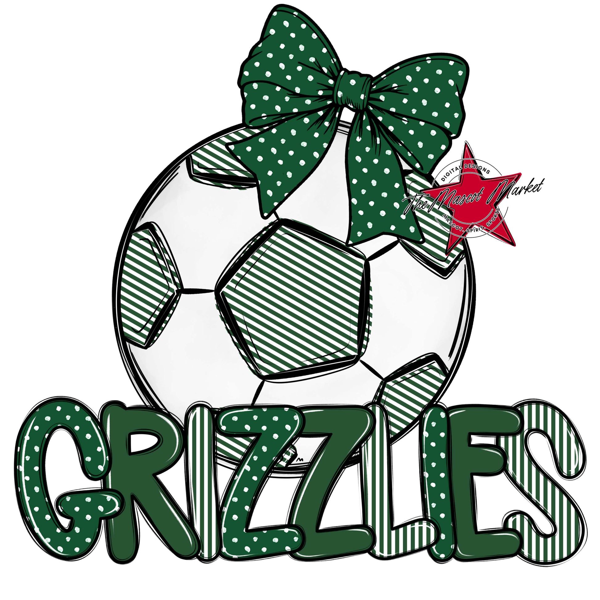 Grizzlies Soccer Spirit Design-Green