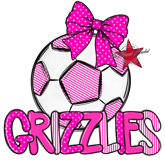 Grizzlies Soccer Spirit Design-Pink