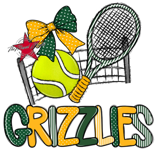 Grizzlies Tennis Spirit Design-Green & Yellow