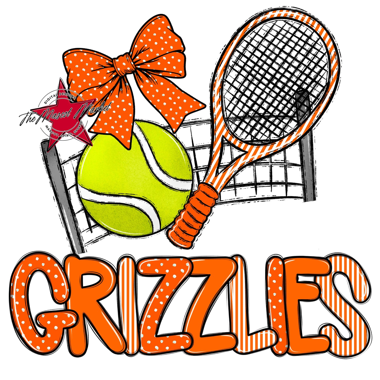 Grizzlies Tennis Spirit Design-Orange