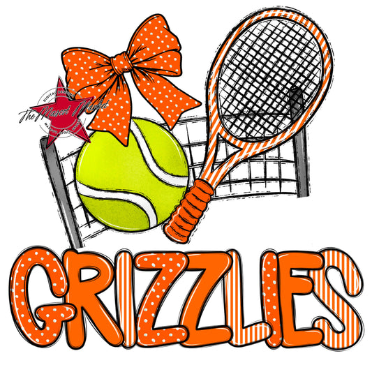 Grizzlies Tennis Spirit Design-Orange