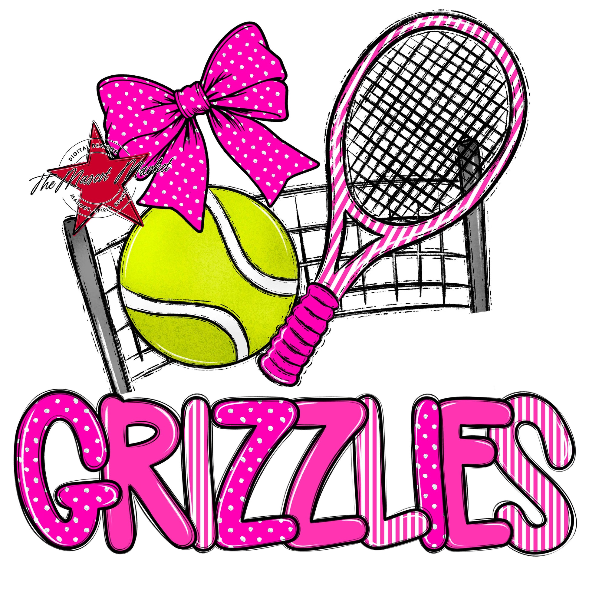 Grizzlies Tennis Spirit Design-Pink