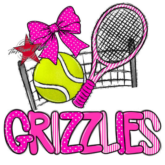 Grizzlies Tennis Spirit Design-Pink
