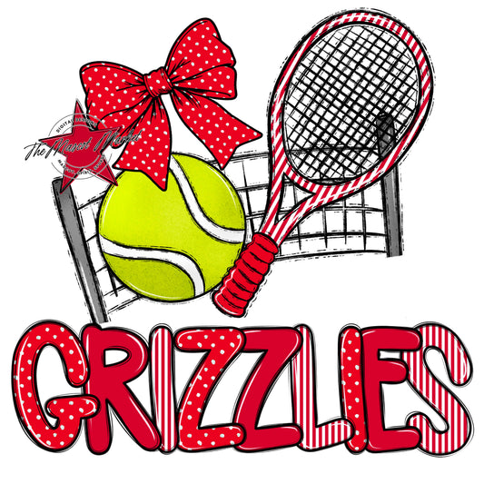 Grizzlies Tennis Spirit Design-Red