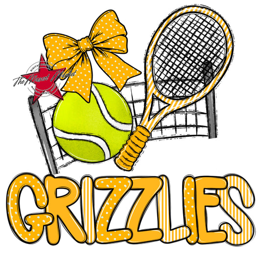 Grizzlies Tennis Spirit Design-Yellow