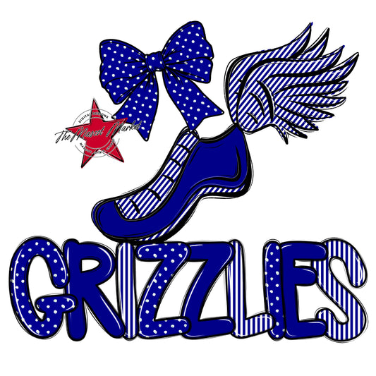 Grizzlies Track Spirit Design-Blue