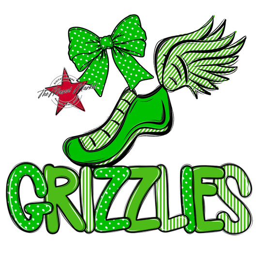 Grizzlies Track Spirit Design-Bright Green