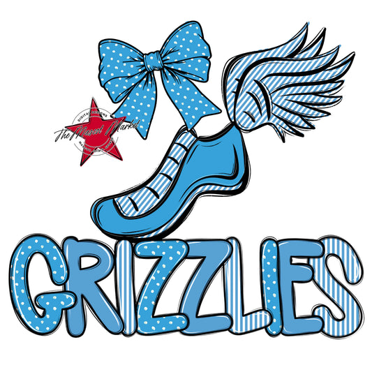 Grizzlies Track Spirit Design-Carolina Blue
