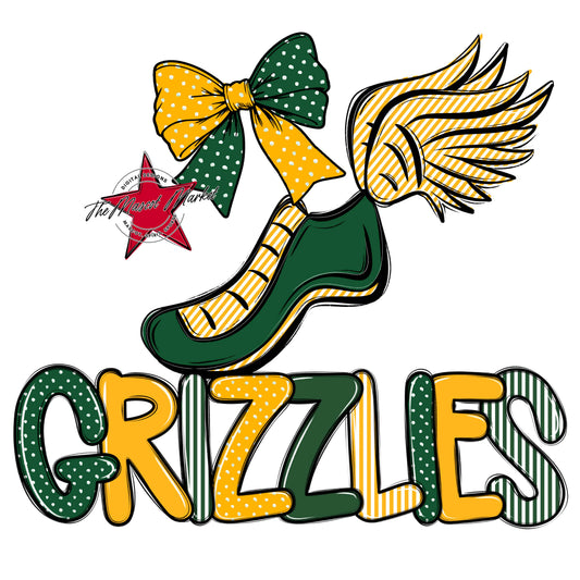 Grizzlies Track Spirit Design-Green & Yellow