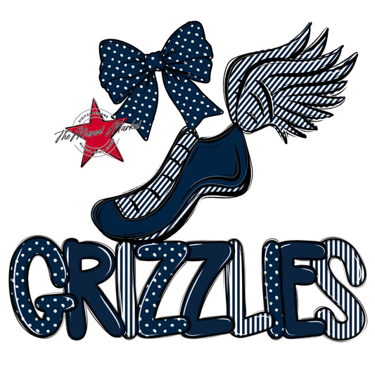 Grizzlies Track Spirit Design-Navy