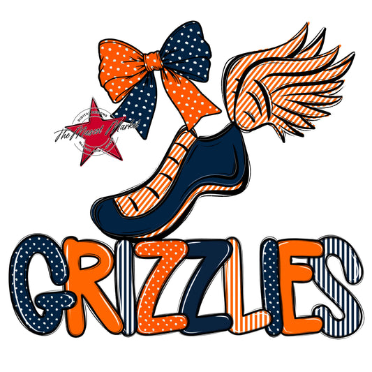 Grizzlies Track Spirit Design-Navy & Orange