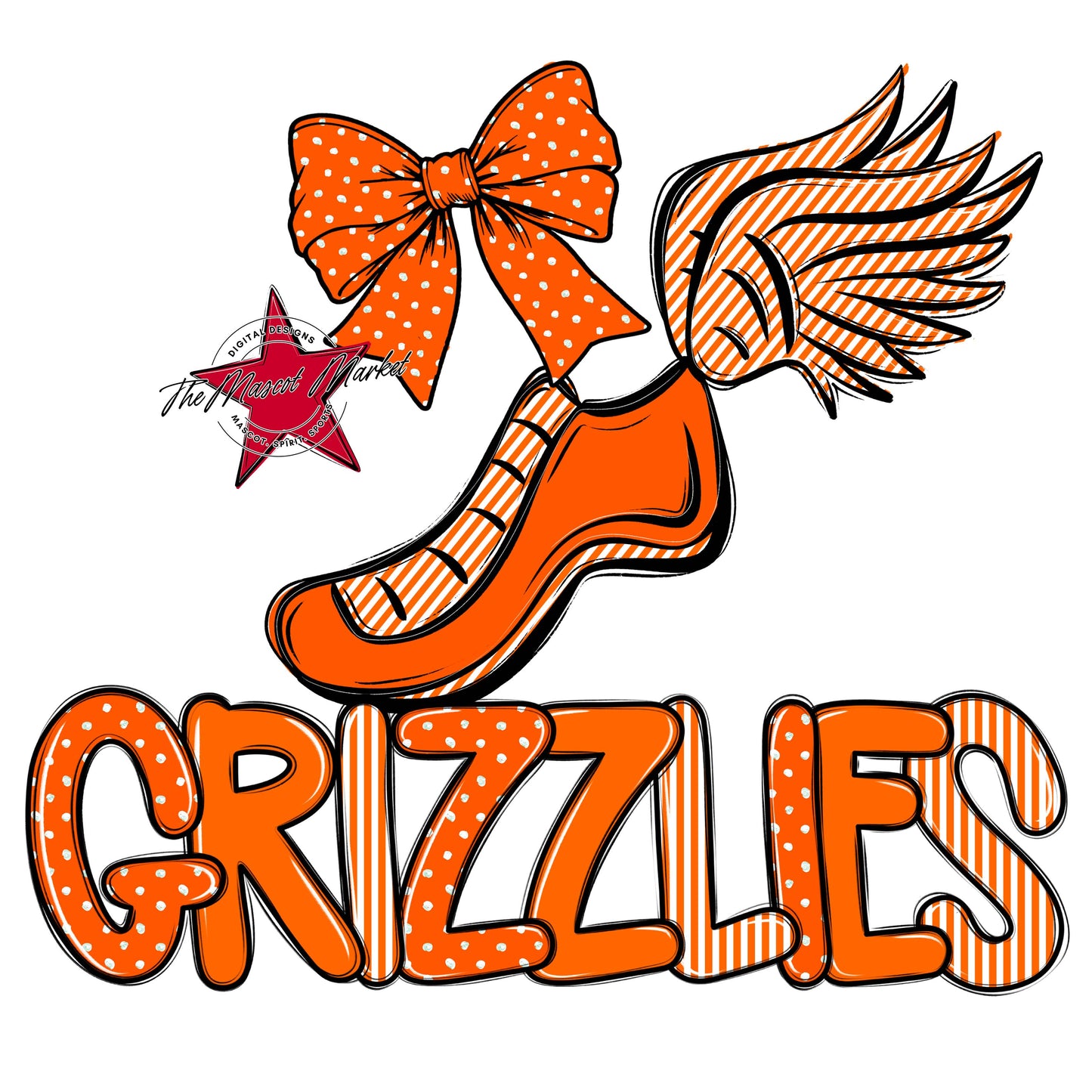 Grizzlies Track Spirit Design-Orange