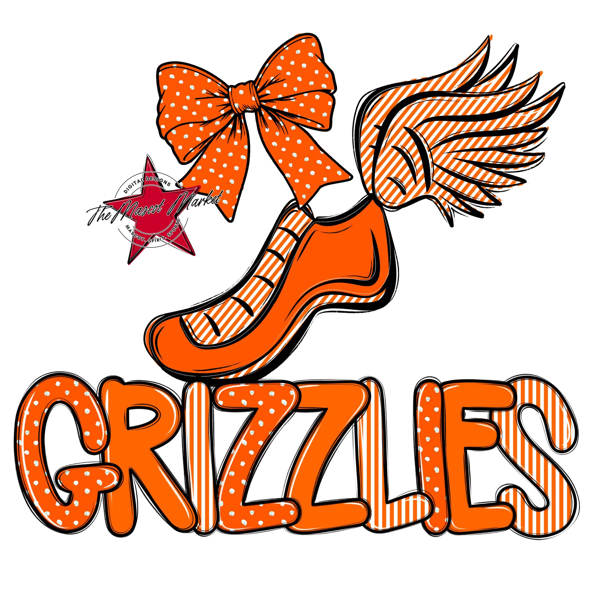 Grizzlies Track Spirit Design-Orange