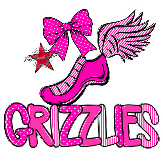 Grizzlies Track Spirit Design-Pink